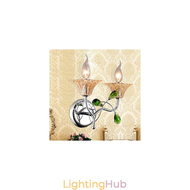 European Style Creative Contemporary And Contracted Crystal Wall Lamp Lights