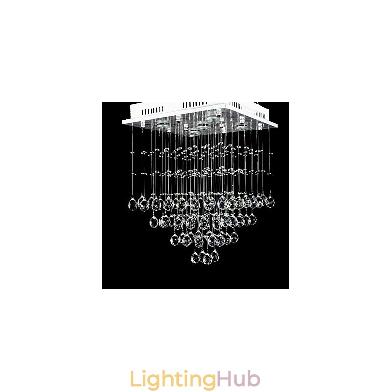 Modern Contemporary Crystal Electroplated Flush Mount