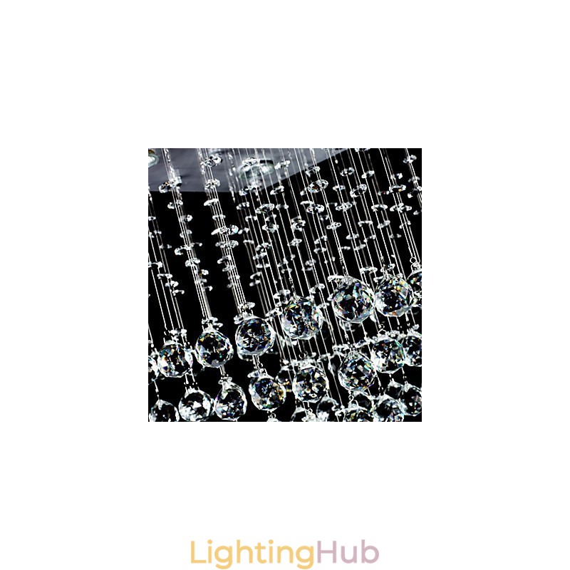 Modern Contemporary Crystal Electroplated Flush Mount