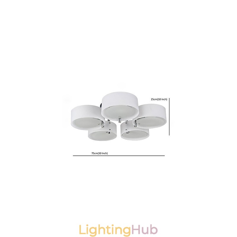 Flush Mount Modern Contemporary 5 Lights Ceiling Light Metal