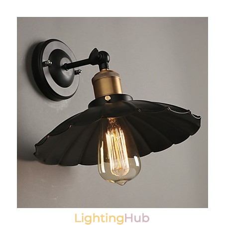 Ccreative Staircase Restoring Ancient Ways Single Head Black Dress Wrought Iron Wall Lamp