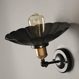 Ccreative Staircase Restoring Ancient Ways Single Head Black Dress Wrought Iron Wall Lamp