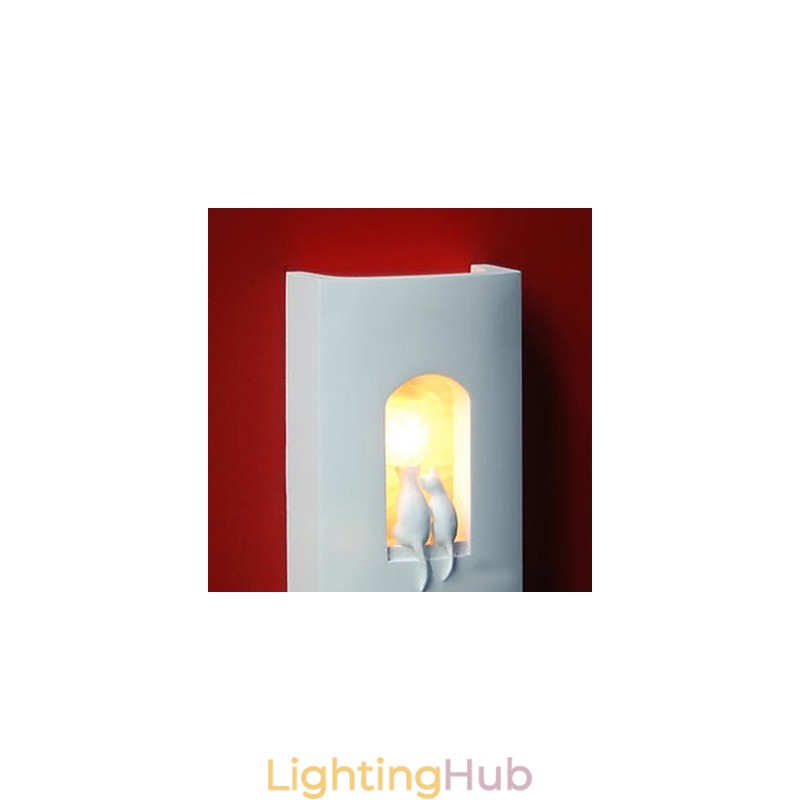 Fashion Warm Children Room Hanging Light Creative Kitty Plaster Wall Lamp Lights
