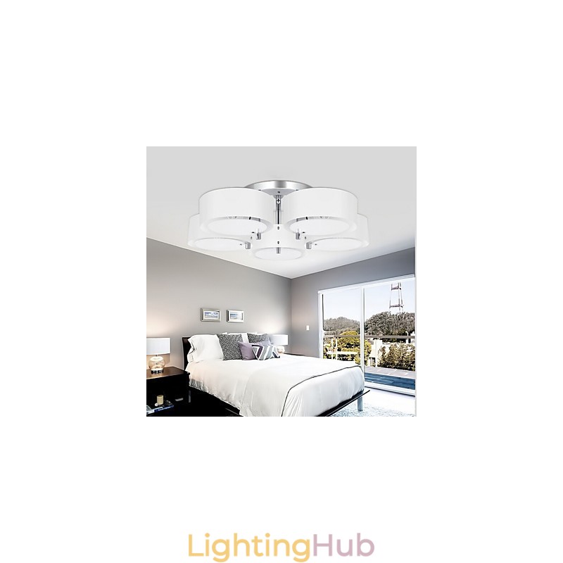 Flush Mount Modern Contemporary 5 Lights Ceiling Light Metal