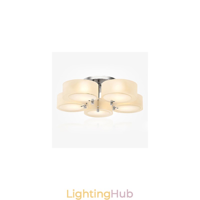 Flush Mount Modern Contemporary 5 Lights Ceiling Light Metal