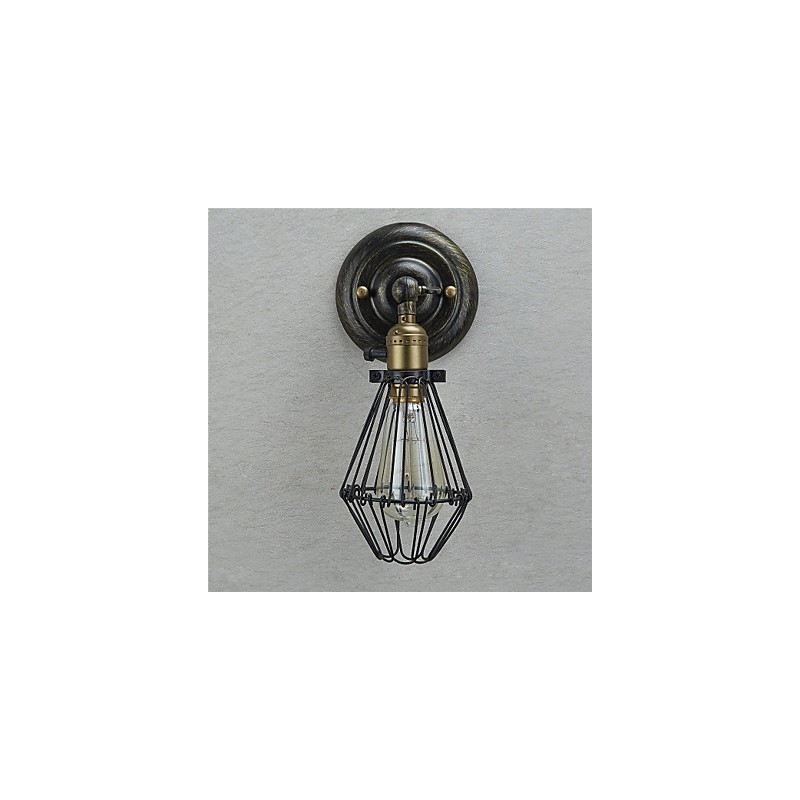 Vintage Style Industrial Opening and Closing Light Wall Sconce Cage Lamp Loft Restoring Ancient Ways Wall Lamp