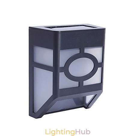 Warm Yellow Solar Powered Wall Mount 2 Lantern Light Deck Lamp