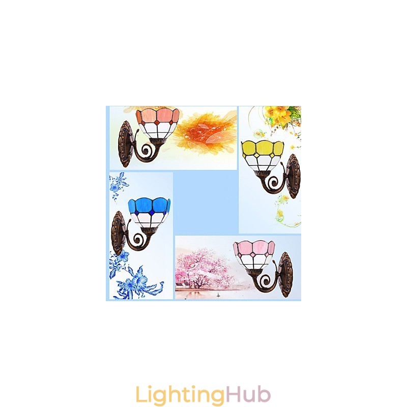Europe Type Restoring Ancient Ways Wall Lamp Creative Mediterranean Glass Lights