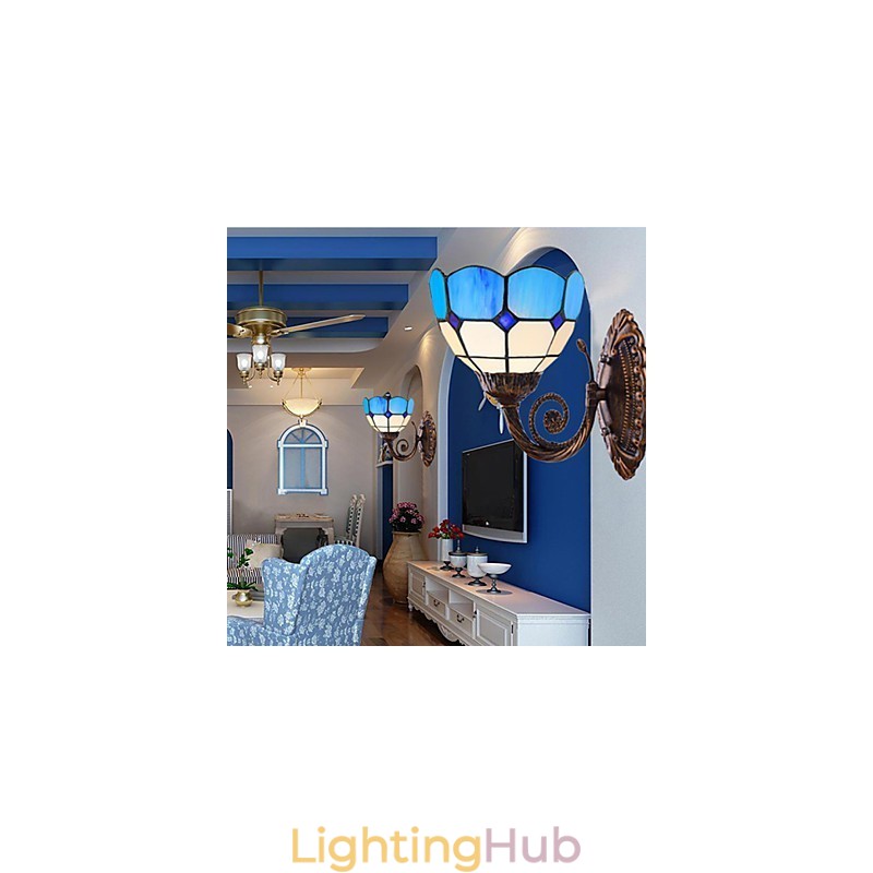 Europe Type Restoring Ancient Ways Wall Lamp Creative Mediterranean Glass Lights