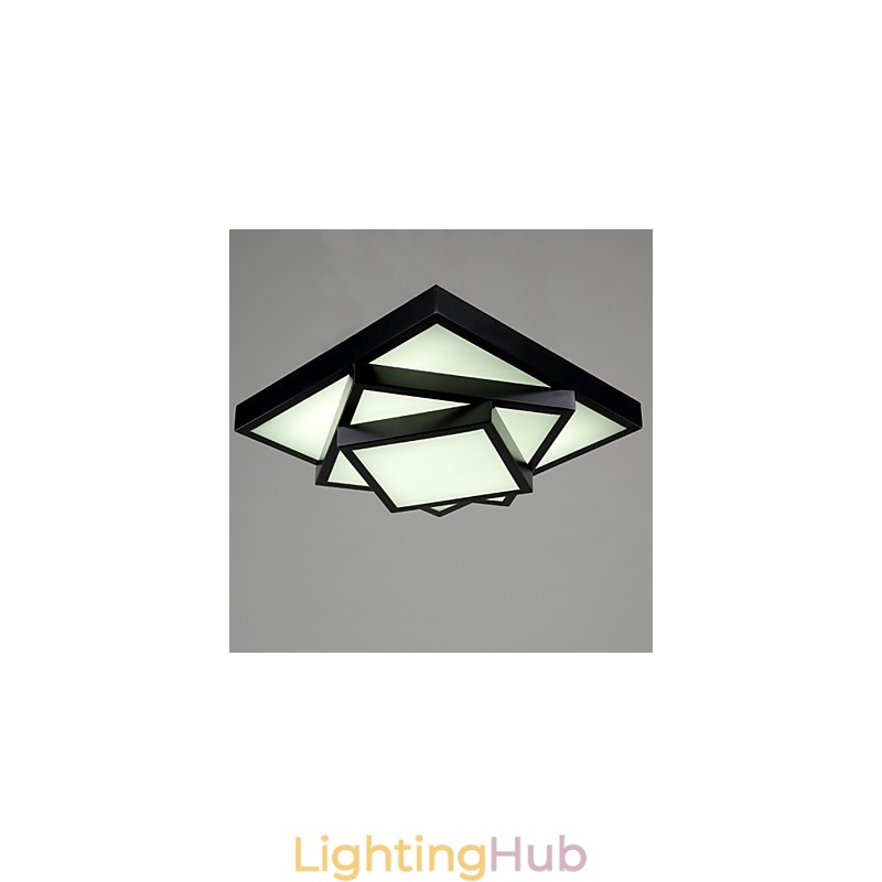 Square Flush Mount Modern Contemporary Ceiling light Metal