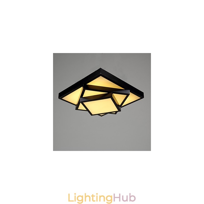 Square Flush Mount Modern Contemporary Ceiling light Metal