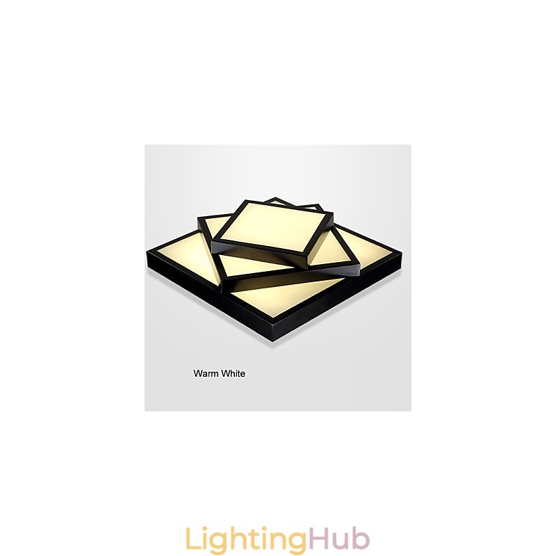 Square Flush Mount Modern Contemporary Ceiling light Metal
