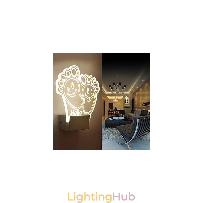 Acrylic Wall Lamp PVC Lamp Light Chip Modern Contemporary Metal