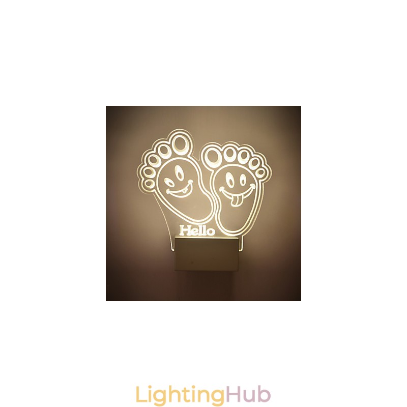 Acrylic Wall Lamp PVC Lamp Light Chip Modern Contemporary Metal