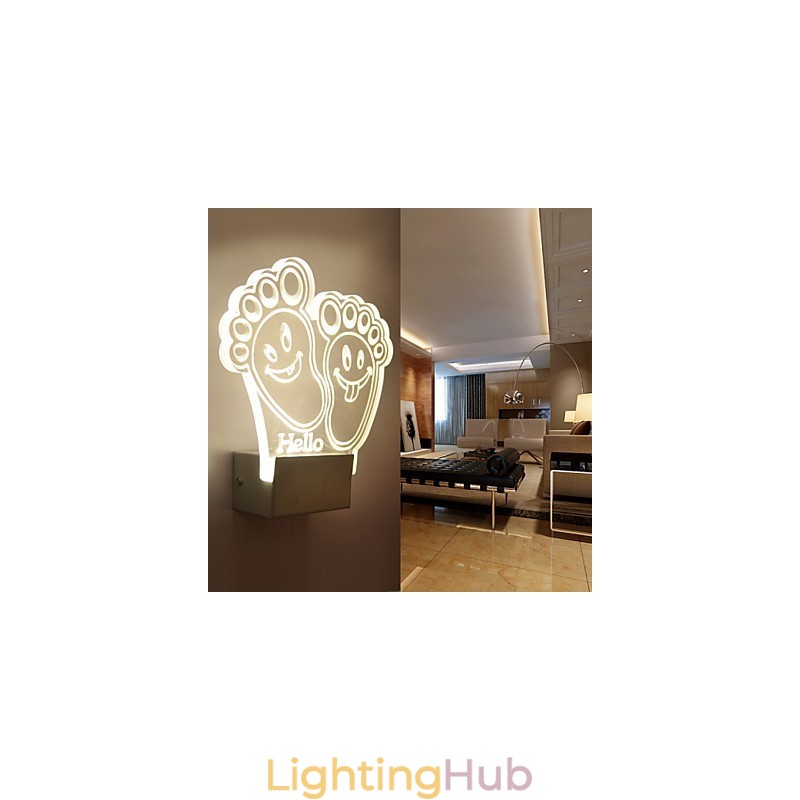 Acrylic Wall Lamp PVC Lamp Light Chip Modern Contemporary Metal