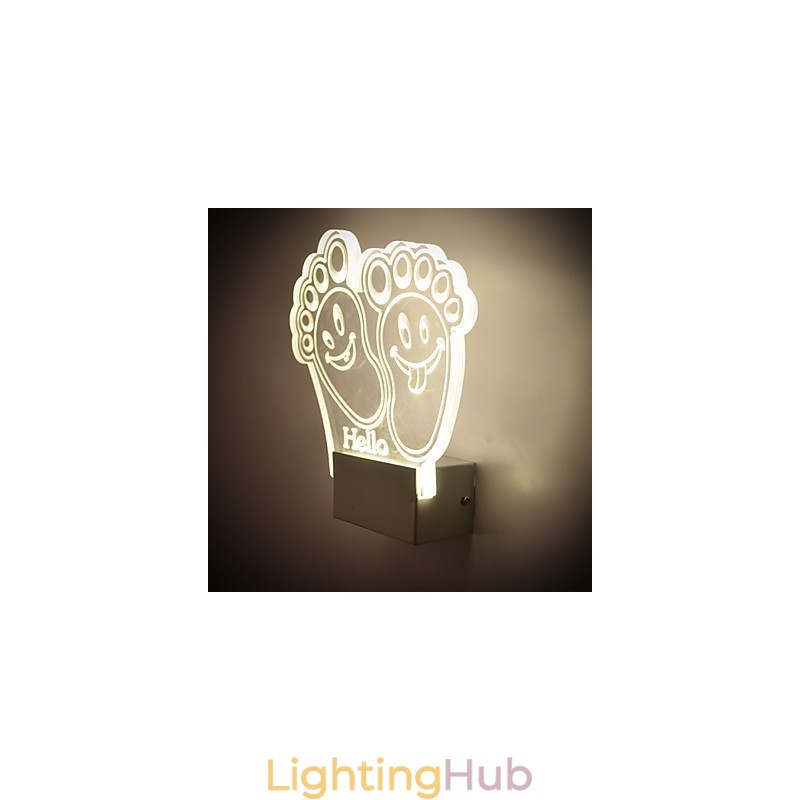 Acrylic Wall Lamp PVC Lamp Light Chip Modern Contemporary Metal