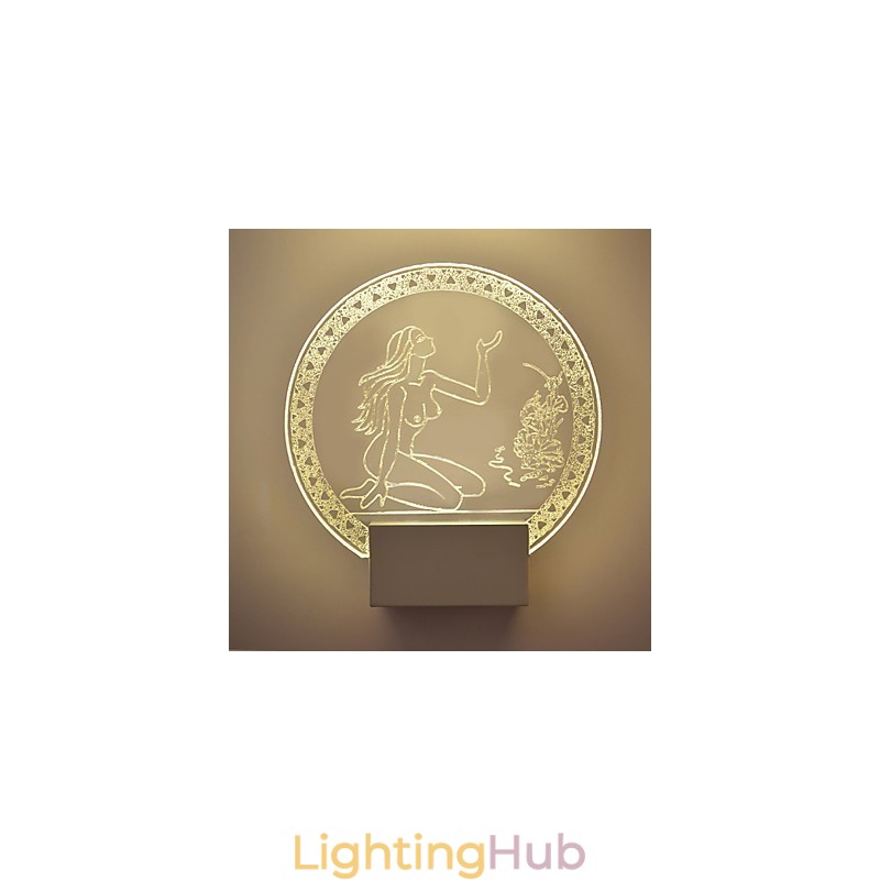 Acrylic Wall Lamp PVC Lamp Light Chip Modern Contemporary Metal 5W
