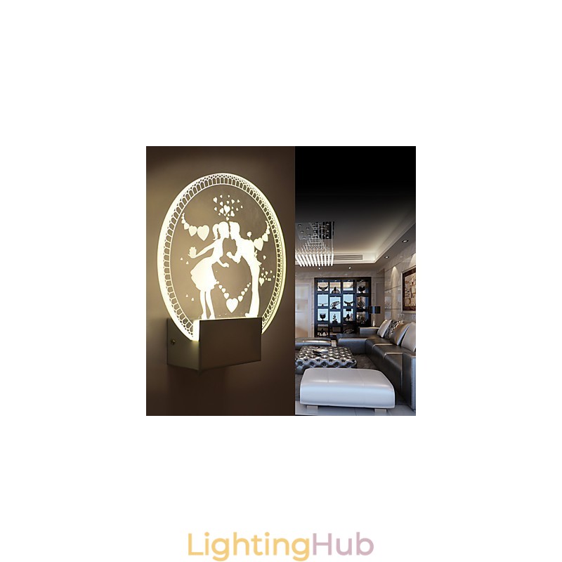 Acrylic Wall Lamp PVC Lamp Light Modern Contemporary Metal