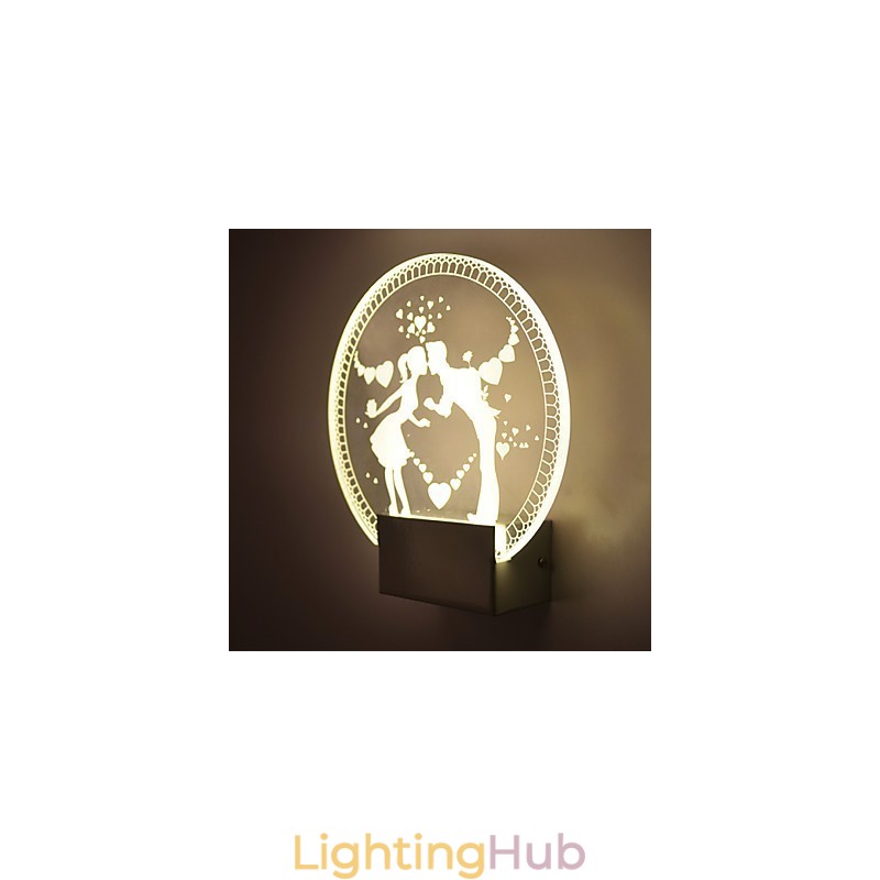 Acrylic Wall Lamp PVC Lamp Light Modern Contemporary Metal