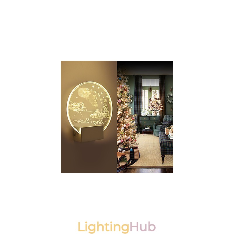 Acrylic Wall Lamp PVC Lamp Light Modern Contemporary Metal