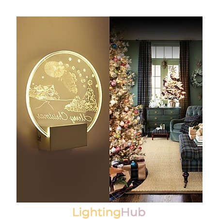 Acrylic Wall Lamp PVC Lamp Light Modern Contemporary Metal