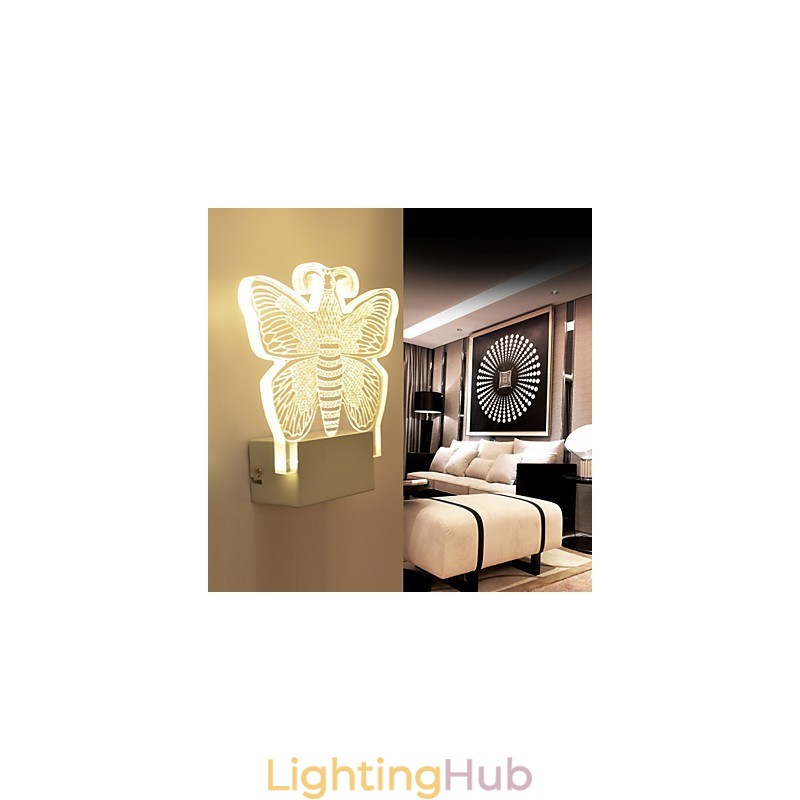 Acrylic Wall Lamp PVC Lamp Light Modern Contemporary Metal