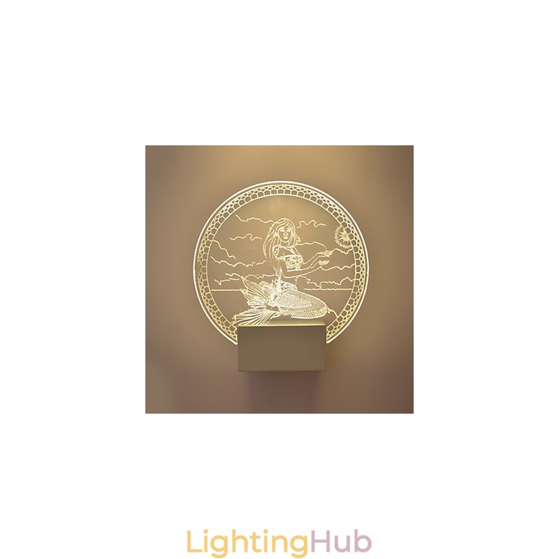 Acrylic Wall Lamp PVC Lamp Light Modern Contemporary Metal