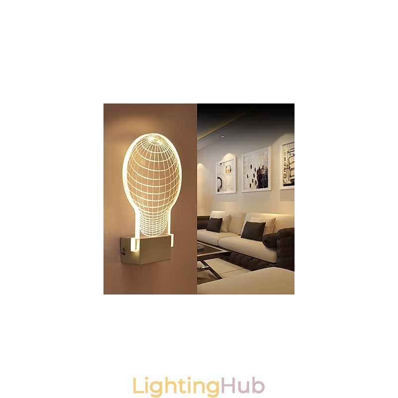 Acrylic Wall Lamp PVC Lamp Light Chip Modern Contemporary Metal