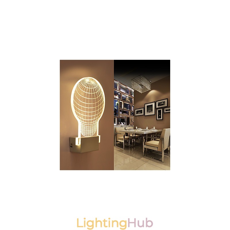 Acrylic Wall Lamp PVC Lamp Light Chip Modern Contemporary Metal