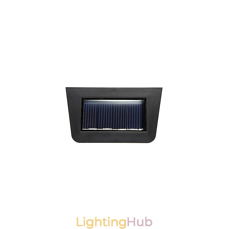 Warm Yellow Solar Powered Wall Mount 2 Lantern Light Deck Lamp