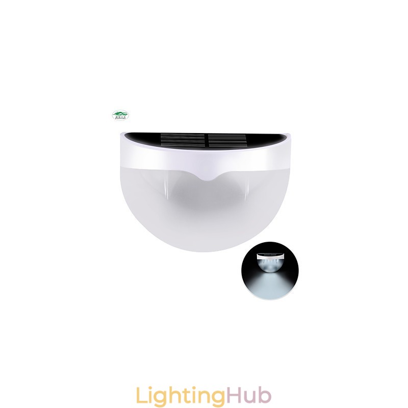 Solar Powered Waterproof IP55 Lamp White + Black