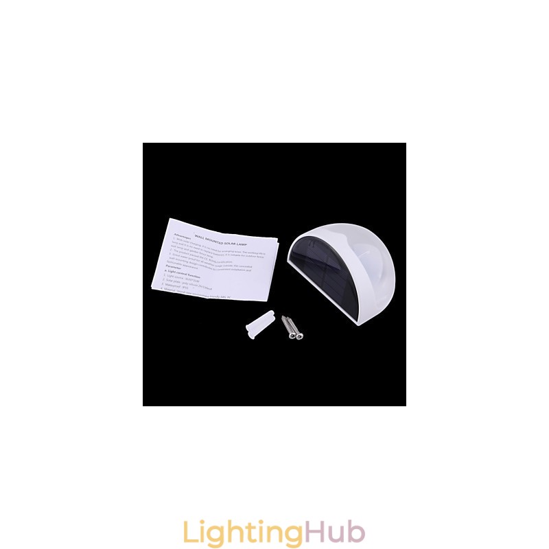 Solar Powered Waterproof IP55 Lamp White + Black