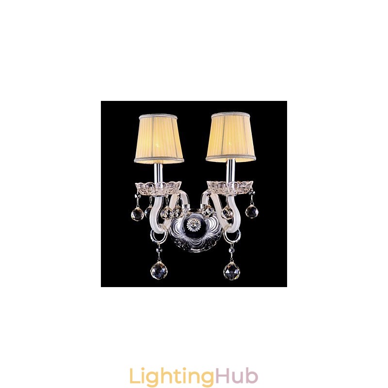 Crystal Mini Style Wall Sconces Candle Wall Lights Modern Contemporary Glass