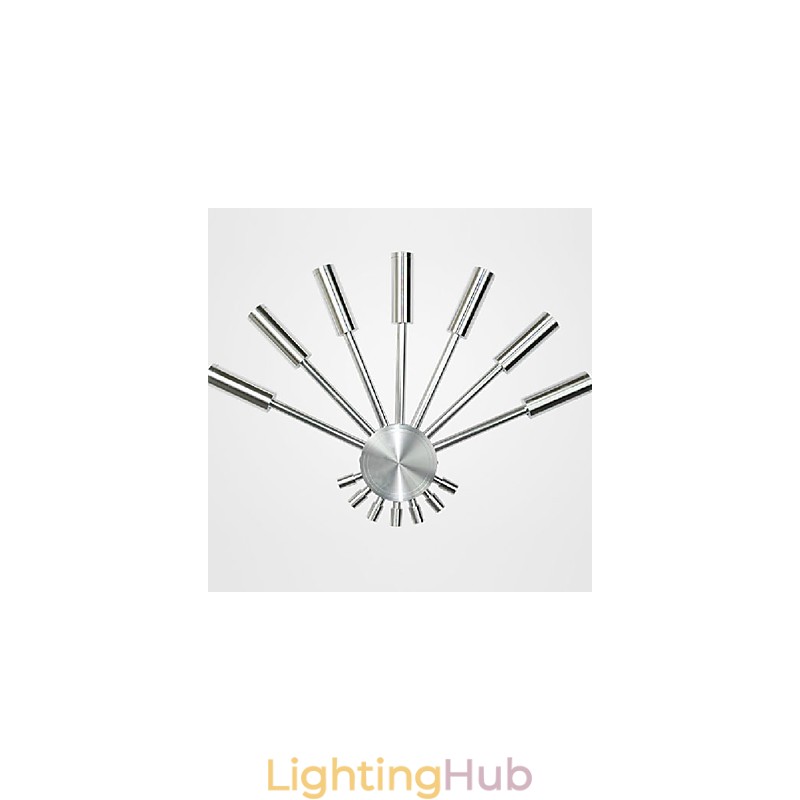 Modern Wall Light with Scattering Light Fanshaped 7 Metal Sticks Chic Style