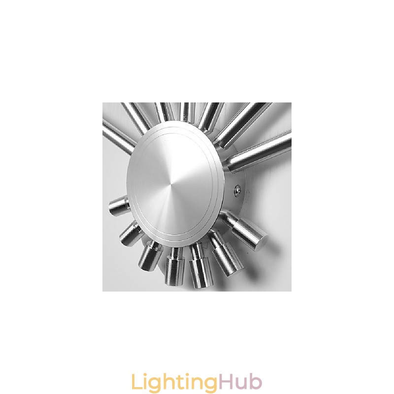 Modern Wall Light with Scattering Light Fanshaped 7 Metal Sticks Chic Style