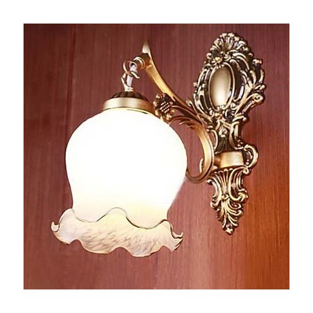 Bathroom Wall Light 1 Light Classic Metal Glass Painting Bathroom Wall Light 1 Light Classic Metal Glass Painting