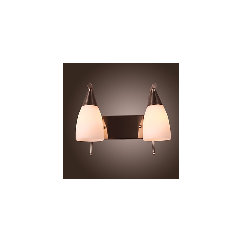 2 Light Wall Light in White Shade