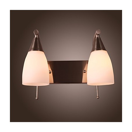 2 Light Wall Light in White Shade