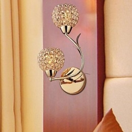 Crystal Wall Sconces Reading Wall Lights Modern Contemporary Metal