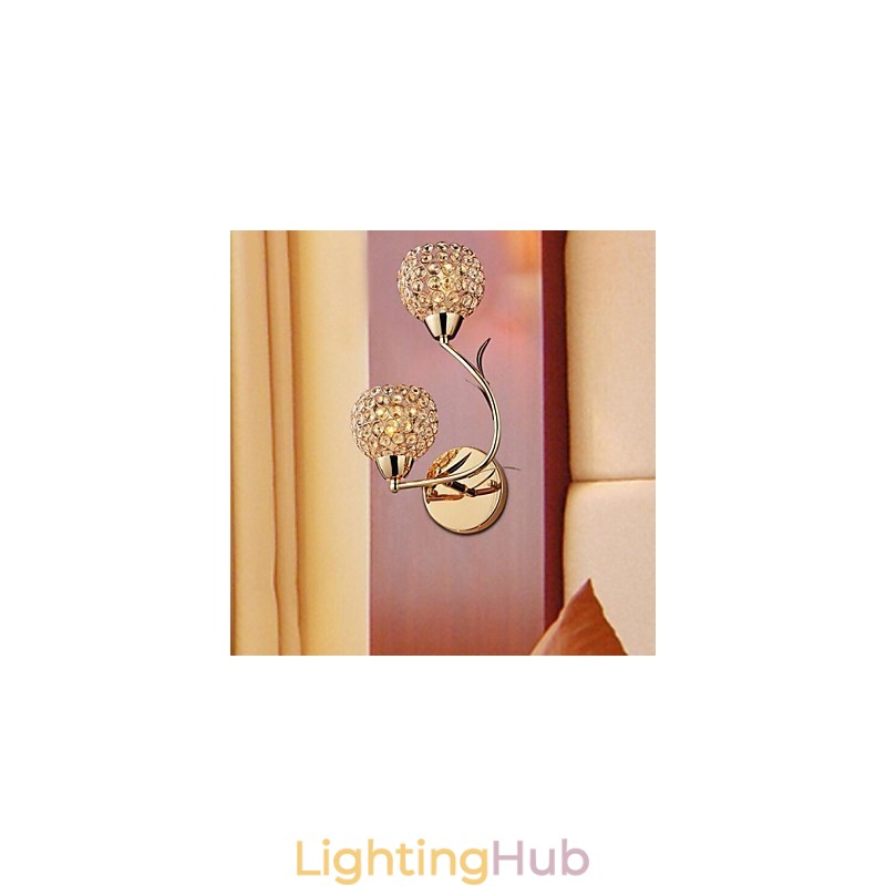 Crystal Wall Sconces Reading Wall Lights Modern Contemporary Metal