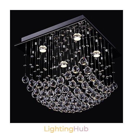Elegent Chinese Crystal Chandelier 4 Lights with Flush Mount Elegent Chinese Crystal Chandelier 4 Lights with Flush Mount