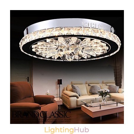 Crystal Flush Mount Modern Contemporary Living Bed Dining Kids Metal Crystal Flush Mount Modern Contemporary Living Bed Dining Kids Metal