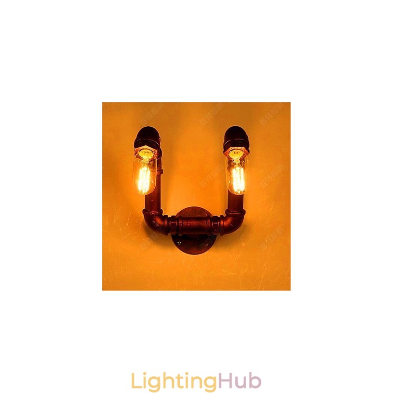 American Bar Xiang Bedroom Aisle Water Pipe Wall Lamp Retro Industrial Iron Wall Lamp