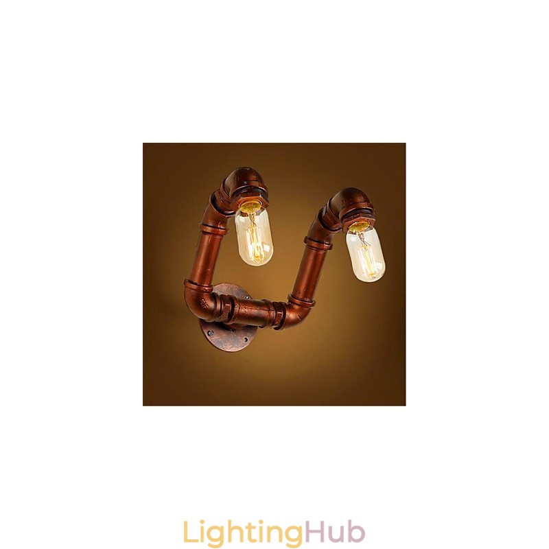 American Bar Xiang Bedroom Aisle Water Pipe Wall Lamp Retro Industrial Iron Wall Lamp