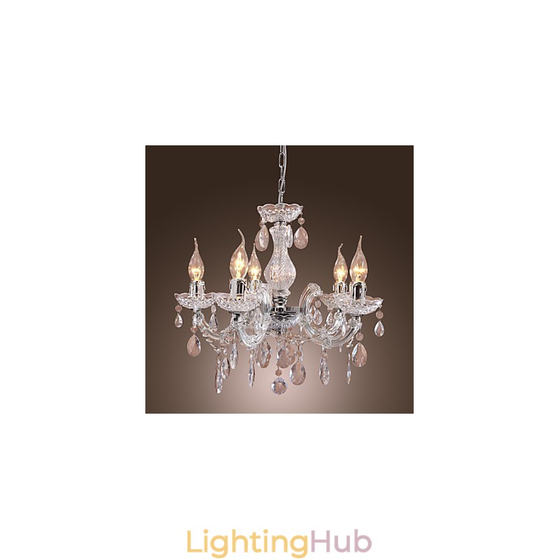 Upligh Chrome Ceiling Lamp Candle light Acrylic Fixture Chandelier Pendant