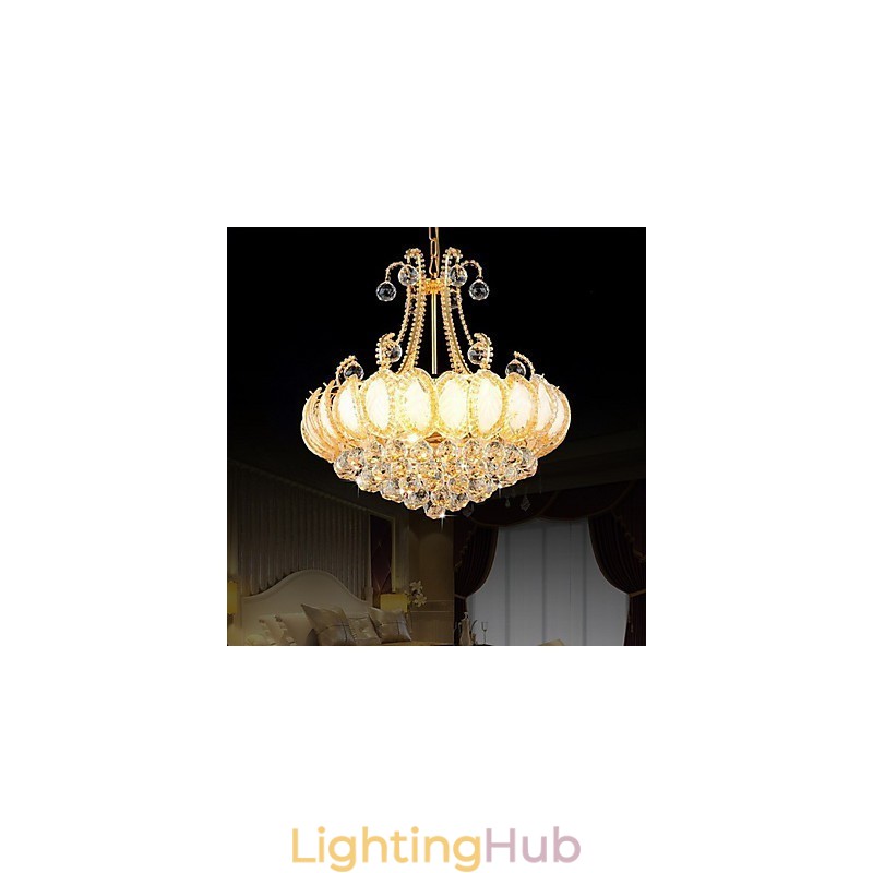 Modern Luxury Chandelier Crystal Pendant Light Diameter 50CM Contains 8 Bulbs