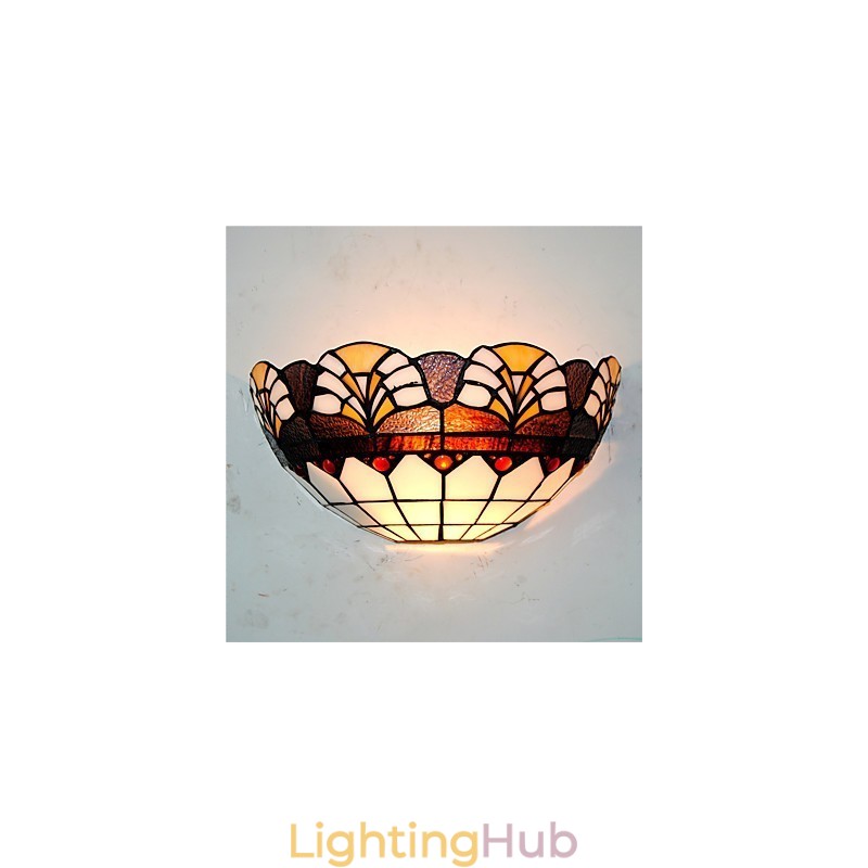 Retro Country Wall Lights Glass Shade Living Room Bedroom Restaurant Cafe Bar Wall Sconces