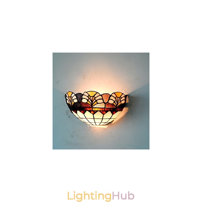 Retro Country Wall Lights Glass Shade Living Room Bedroom Restaurant Cafe Bar Wall Sconces