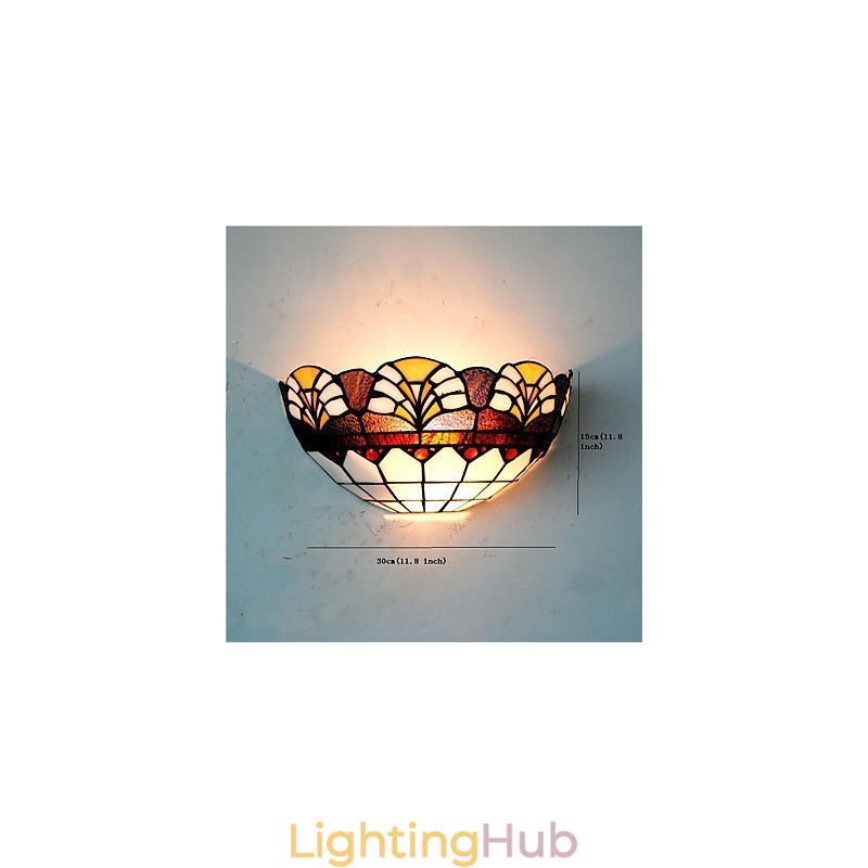 Retro Country Wall Lights Glass Shade Living Room Bedroom Restaurant Cafe Bar Wall Sconces