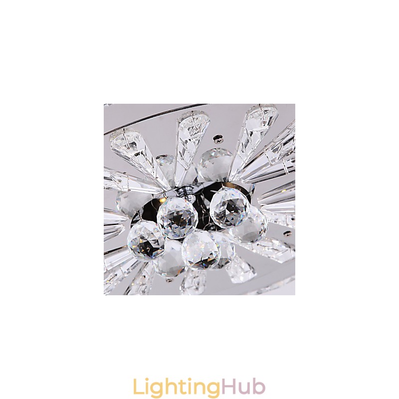 Crystal Flush Mount Modern Contemporary Living Bed Dining Kids Metal